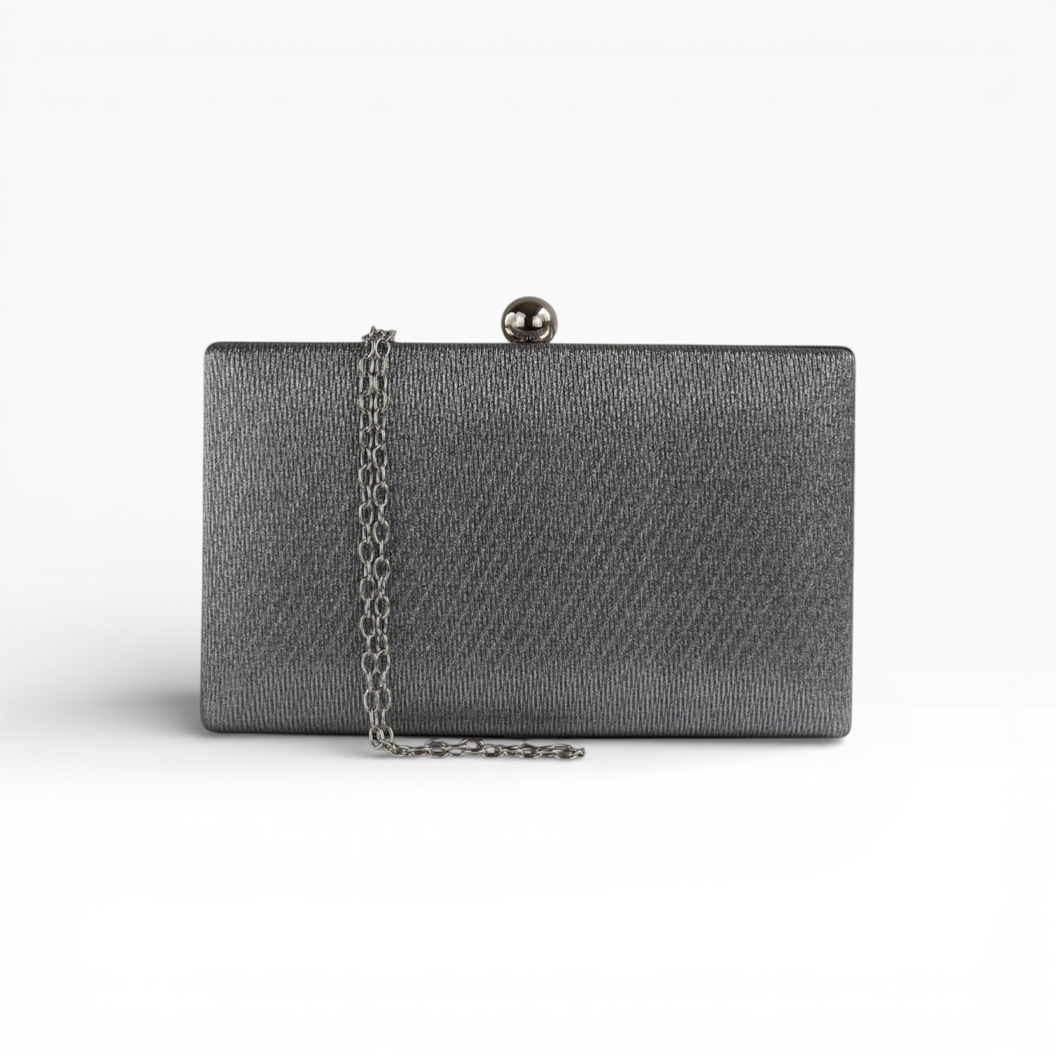 Bolsa de Festa Clutch Prata Grafite