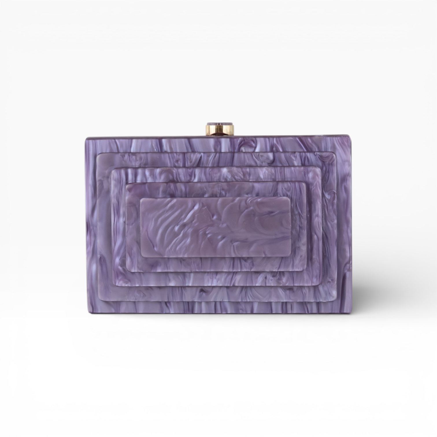 Bolsa de Festa Clutch Acrílico Perolada Roxo Lavanda
