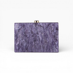 Bolsa de Festa Clutch Acrílico Perolada Roxo Lavanda