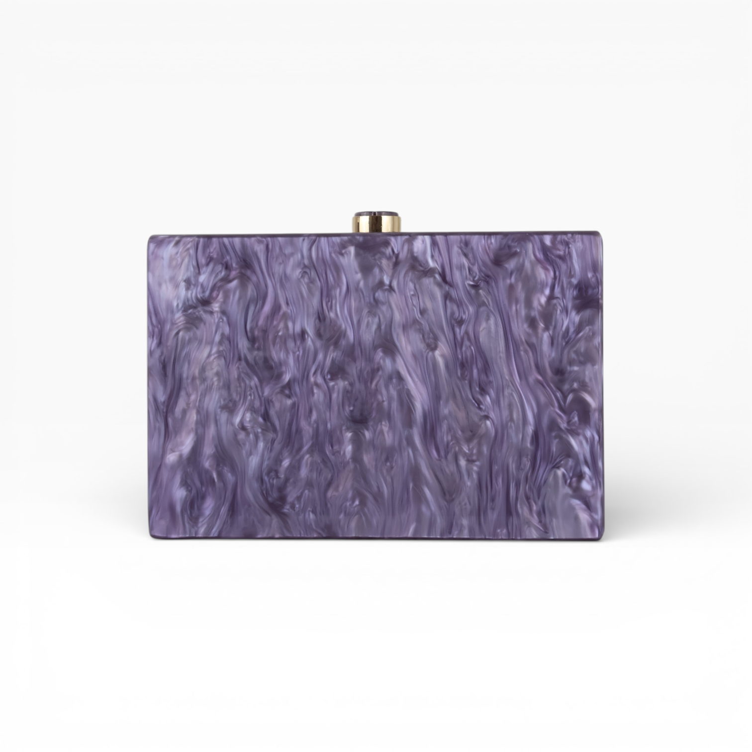 Bolsa de Festa Clutch Acrílico Perolada Roxo Lavanda