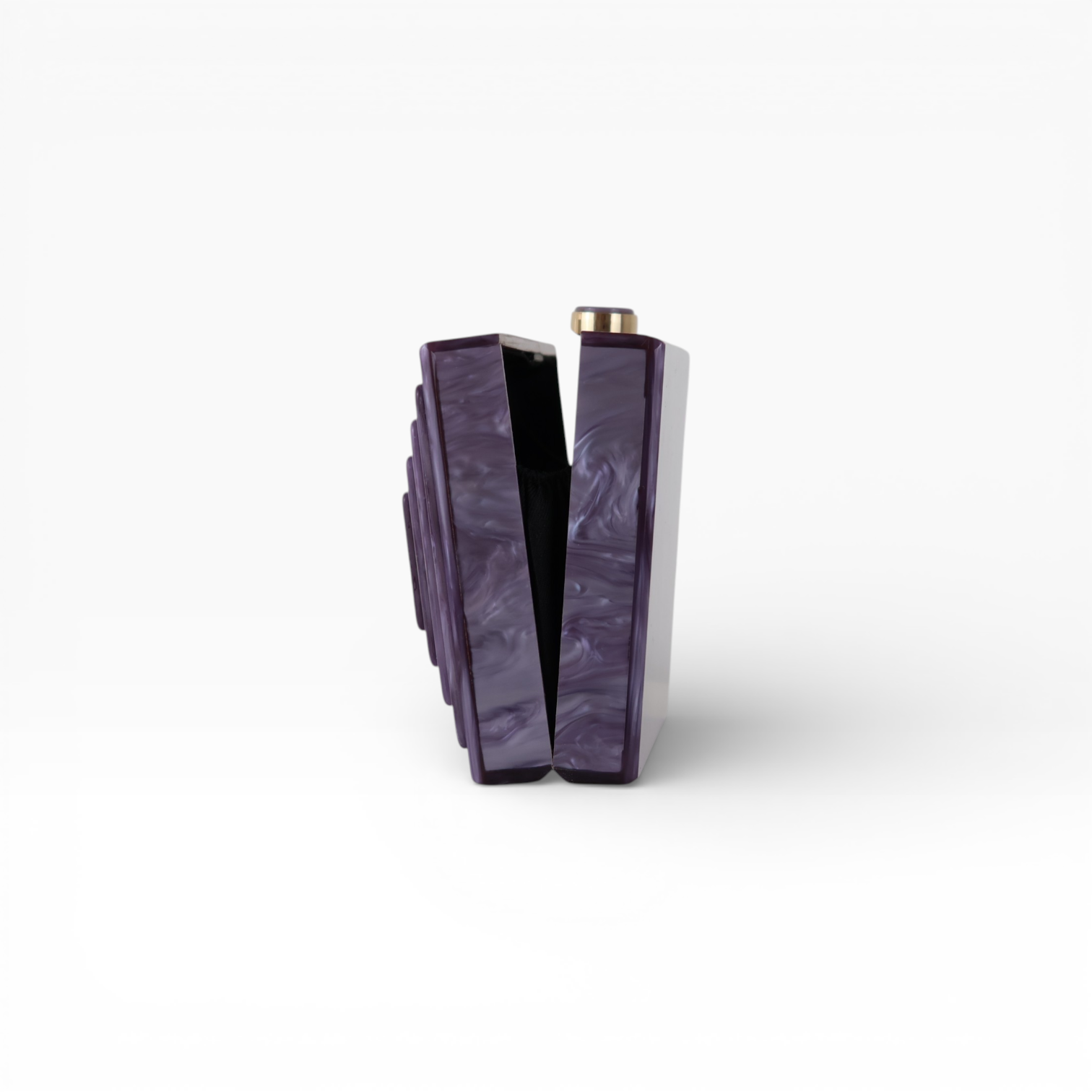 Bolsa de Festa Clutch Acrílico Perolada Roxo Lavanda