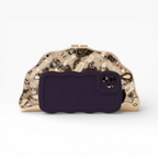 Bolsa de Festa Clutch Meia Lua Metalizada Dourada