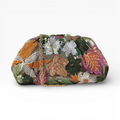 Bolsa Pouch Festa Clutch Flores Bordadas Verde