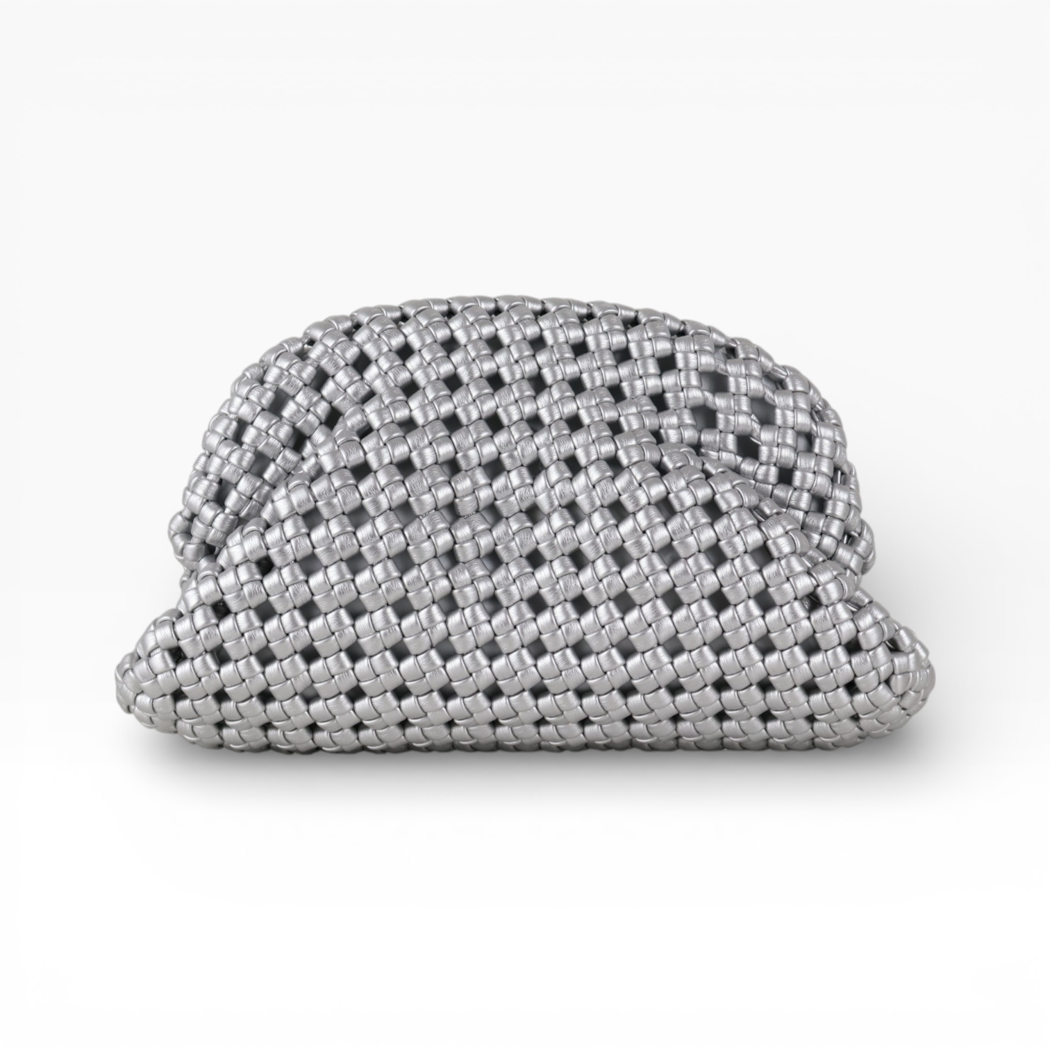 Bolsa de Festa Pouch Tressê Prata