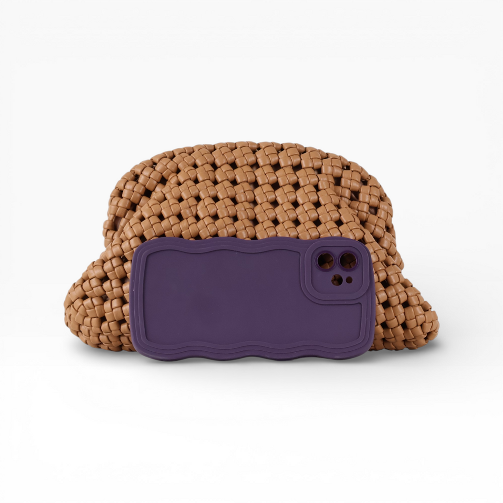 Bolsa de Festa Pouch Tressê Marrom