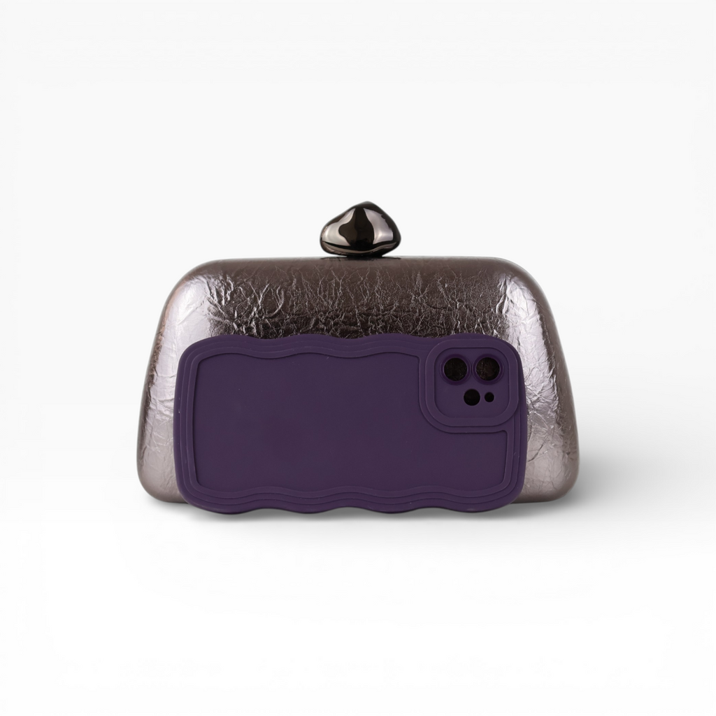 Bolsa Clutch Festa Prata Envelhecida