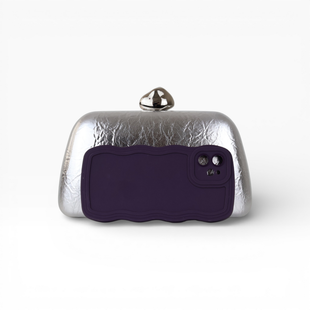 Bolsa Clutch Festa Prata