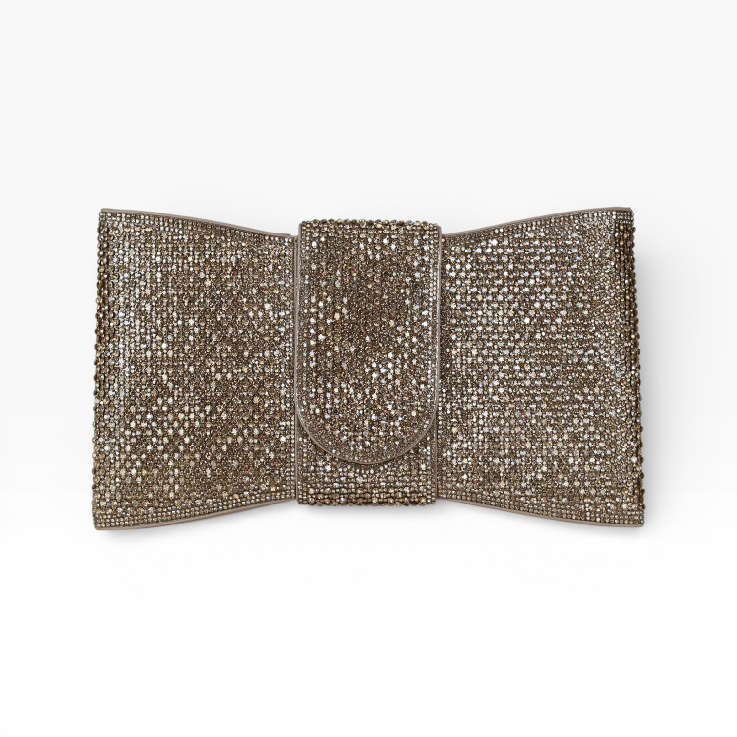 Bolsa Carteira de Festa Clutch Pedraria Dourada