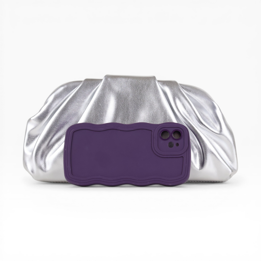 Bolsa Festa Pouch Courvin Prata - ReUse