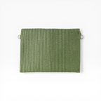 Bolsa Carteira Envelope de Palha Verde