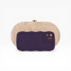 Bolsa Festa Clutch Oval Acrílico Perolado Bege Claro - ReUse