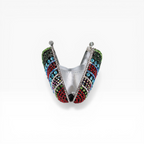 Bolsa Festa Clutch Pedraria Strass Multicolorida