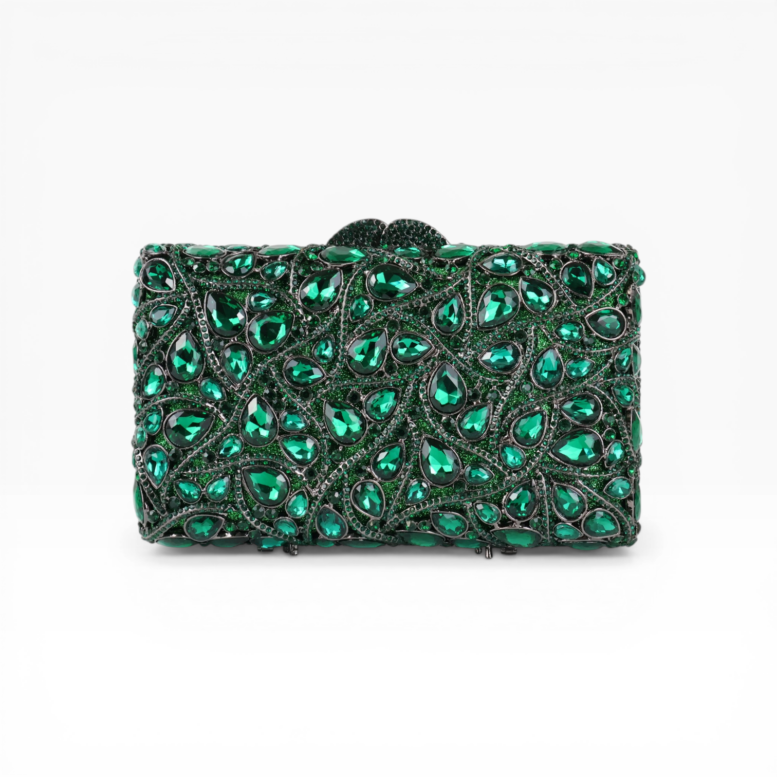 Bolsa Festa Clutch Pedraria Strass Verde