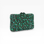 Bolsa Festa Clutch Pedraria Strass Verde
