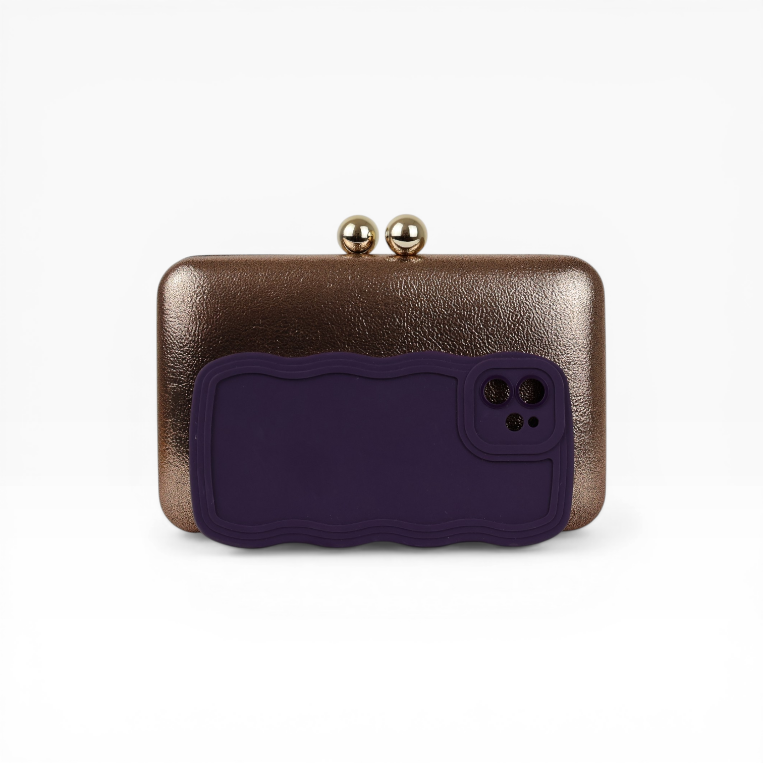 Bolsa de Festa Clutch Bronze
