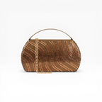 Bolsa de Mão Vidrilhos Dourada Escuro