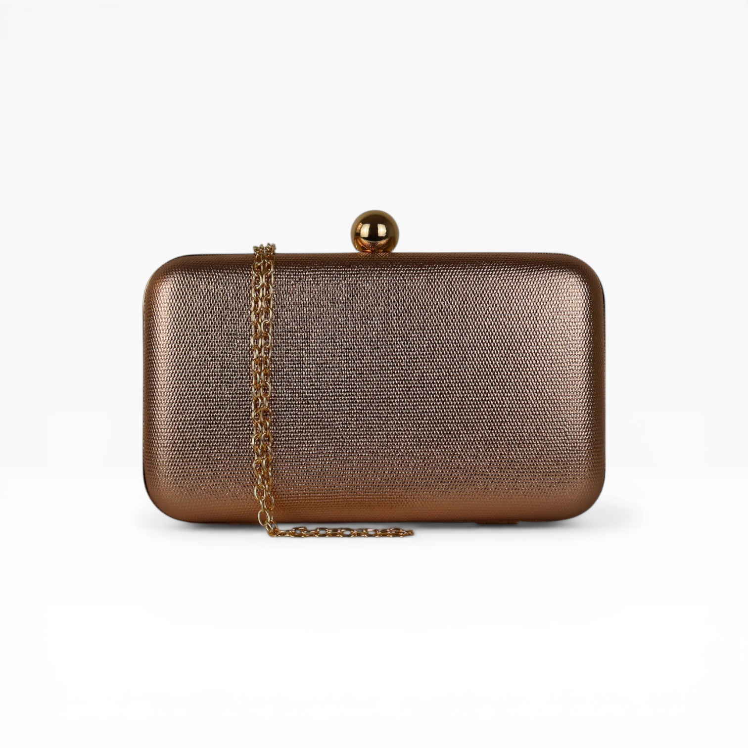 Bolsa de Festa Clutch Rose Gold