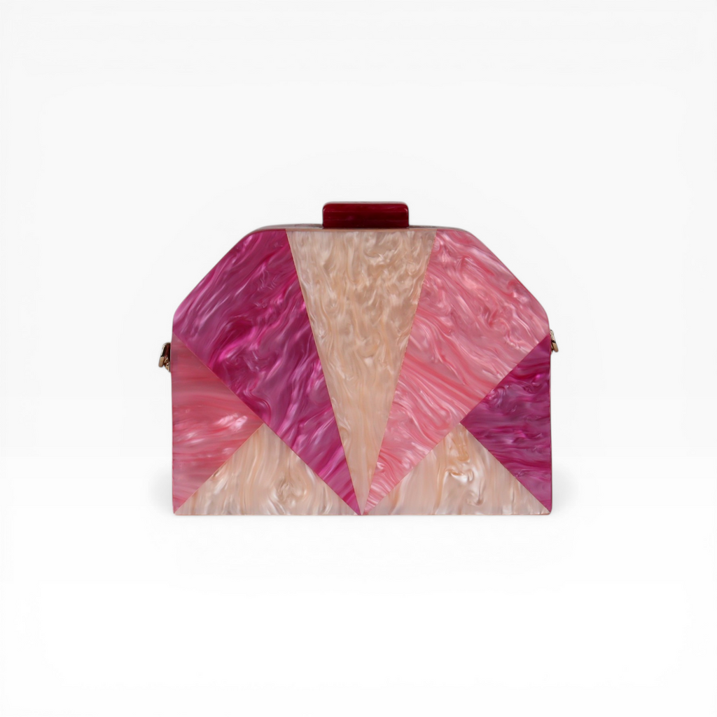 Bolsa de Festa Clutch Acrílico Rosa