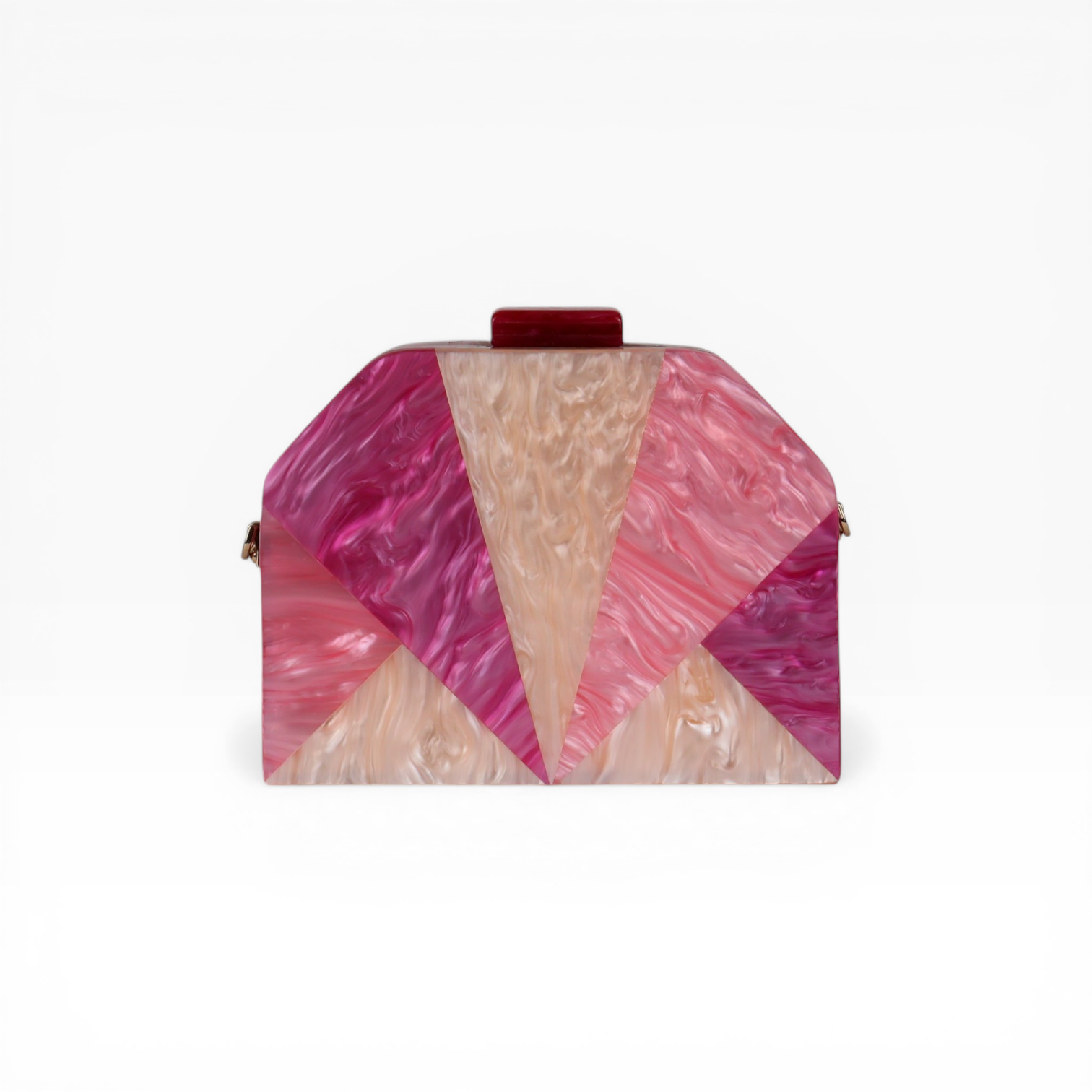 Bolsa de Festa Clutch Acrílico Rosa