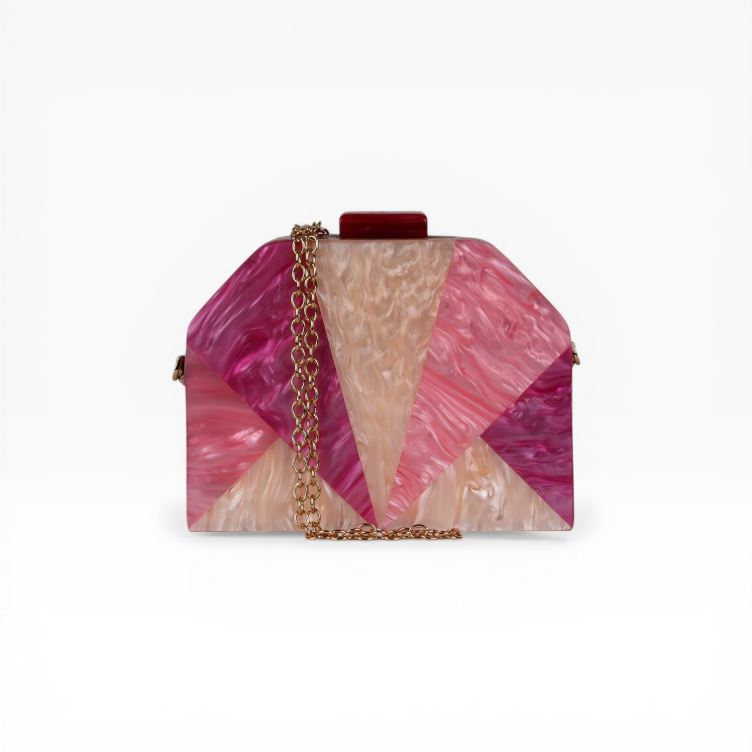 Bolsa de Festa Clutch Acrílico Rosa