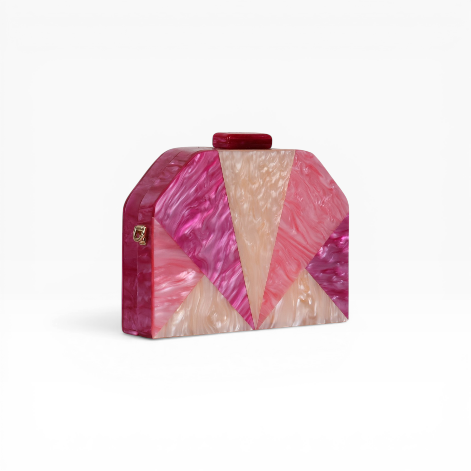 Bolsa de Festa Clutch Acrílico Rosa