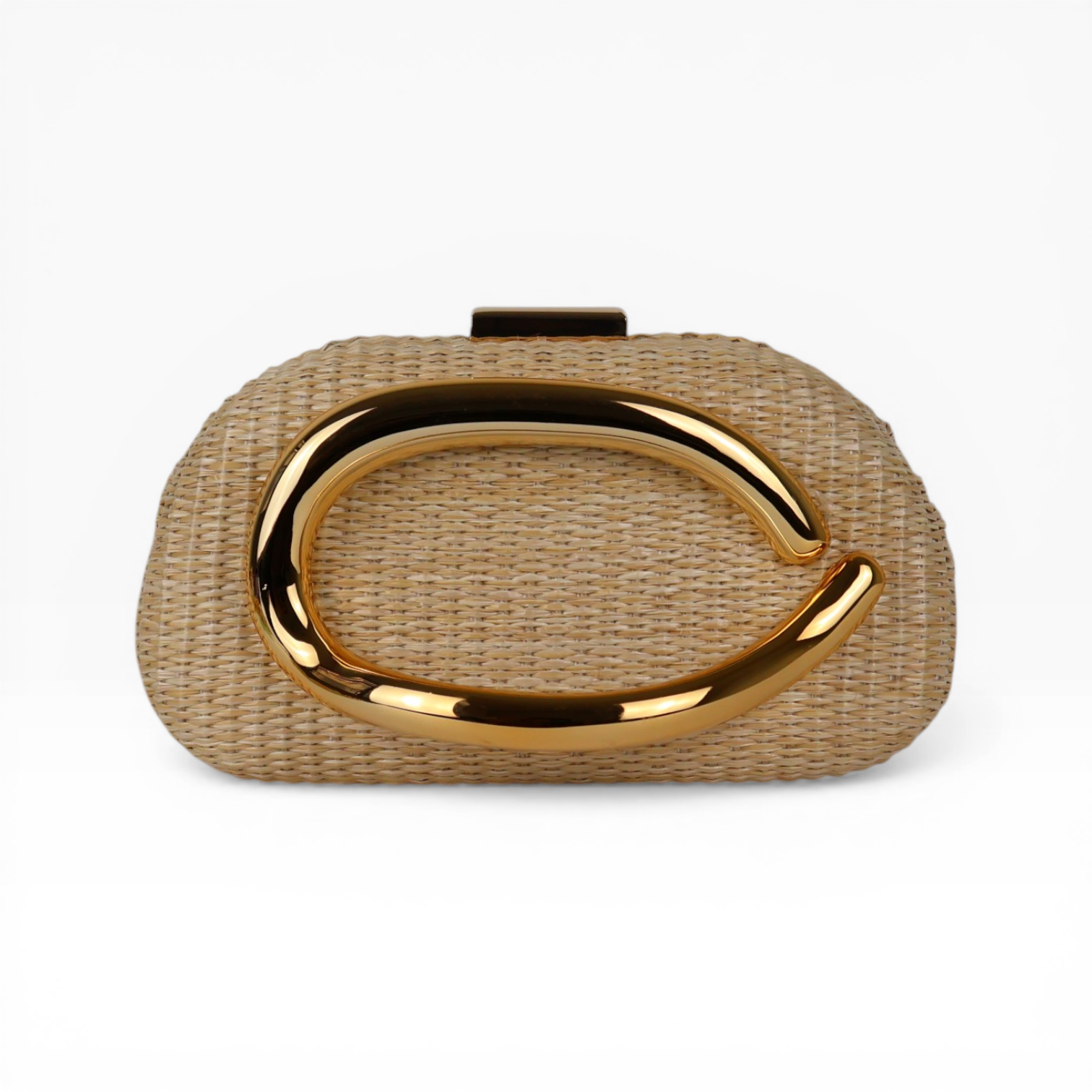 Bolsa de Festa Clutch Palha Bege