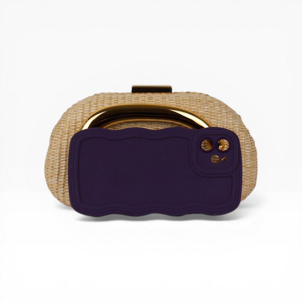 Bolsa de Festa Clutch Palha Bege