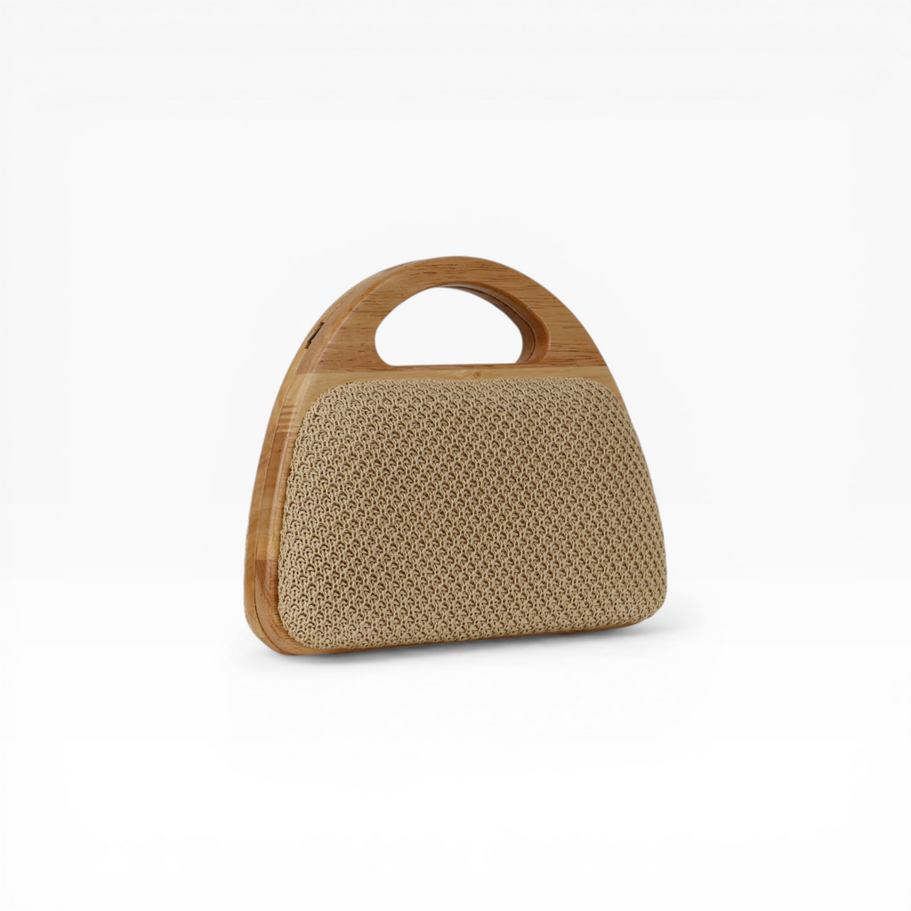 Bolsa de Mão Clutch Festa Palha Bege
