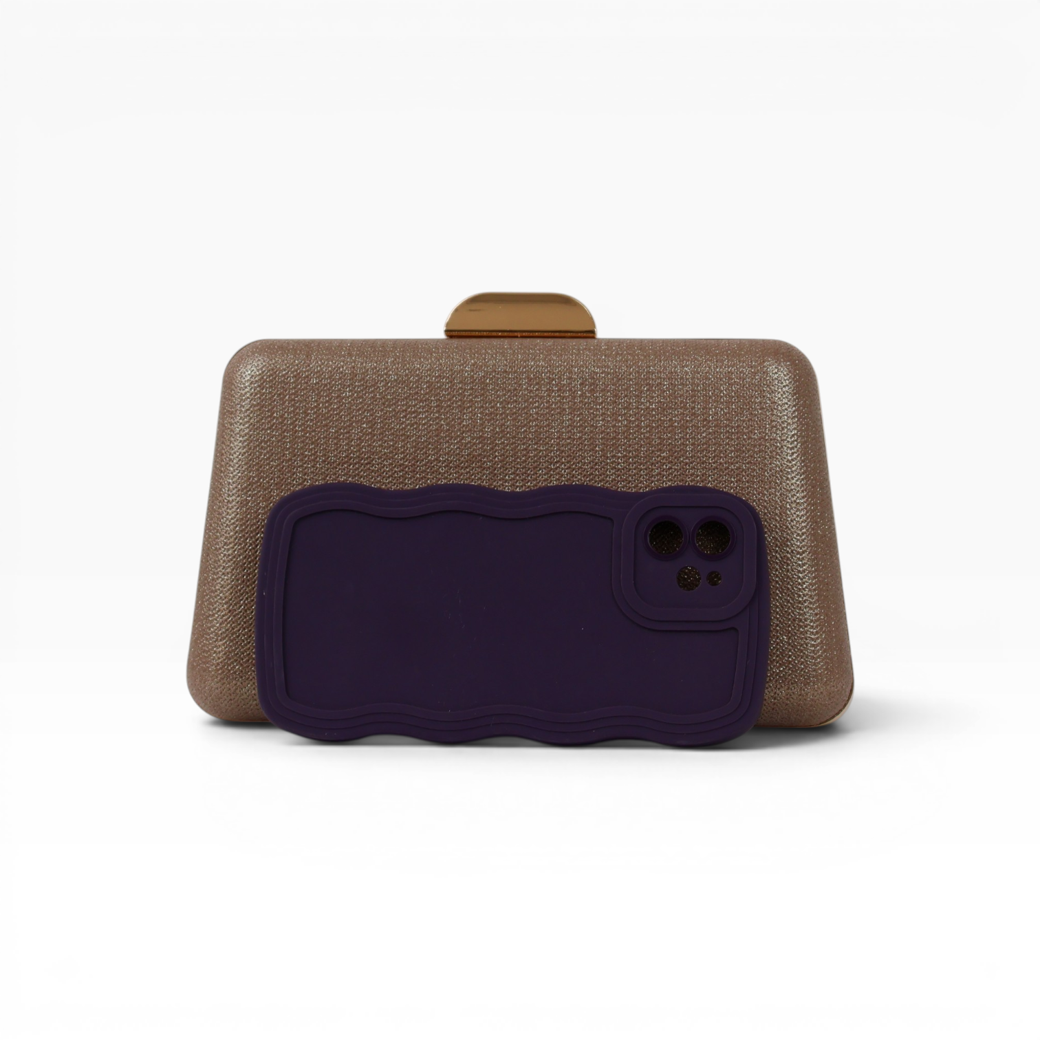 Bolsa Festa Clutch Rosê Gold