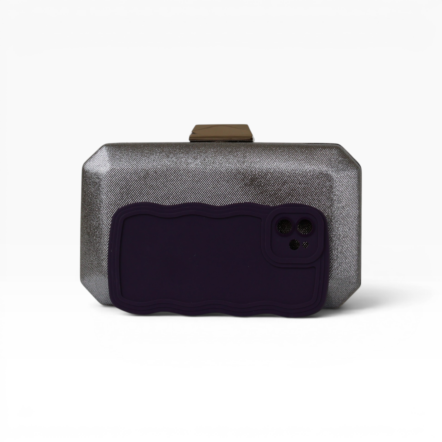 Bolsa Clutch Festa Prata Grafite
