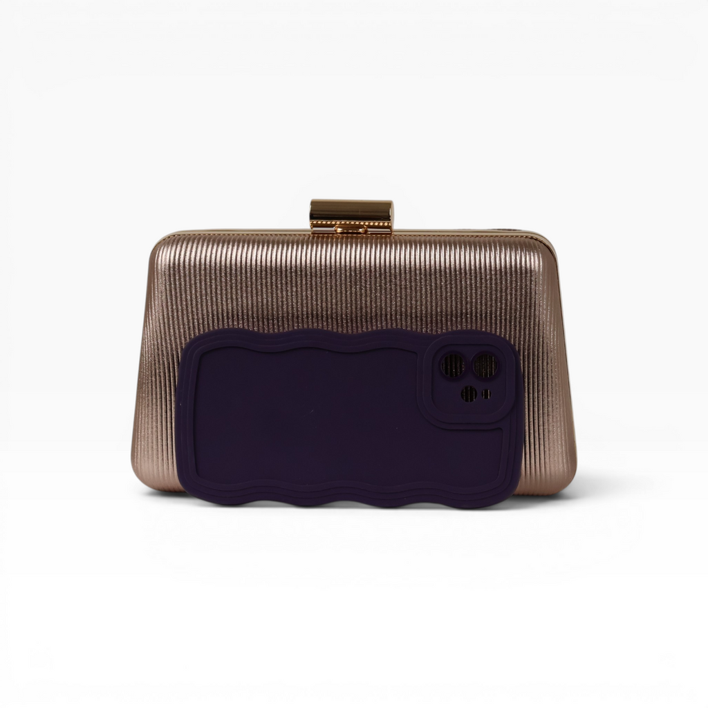 Bolsa Festa Clutch Rosê Gold