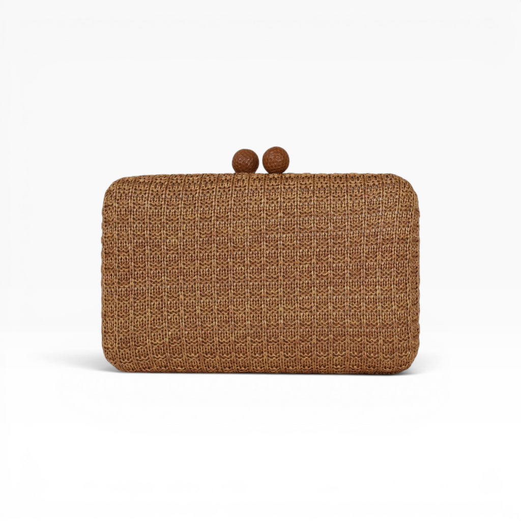 Bolsa Clutch Palha Marrom