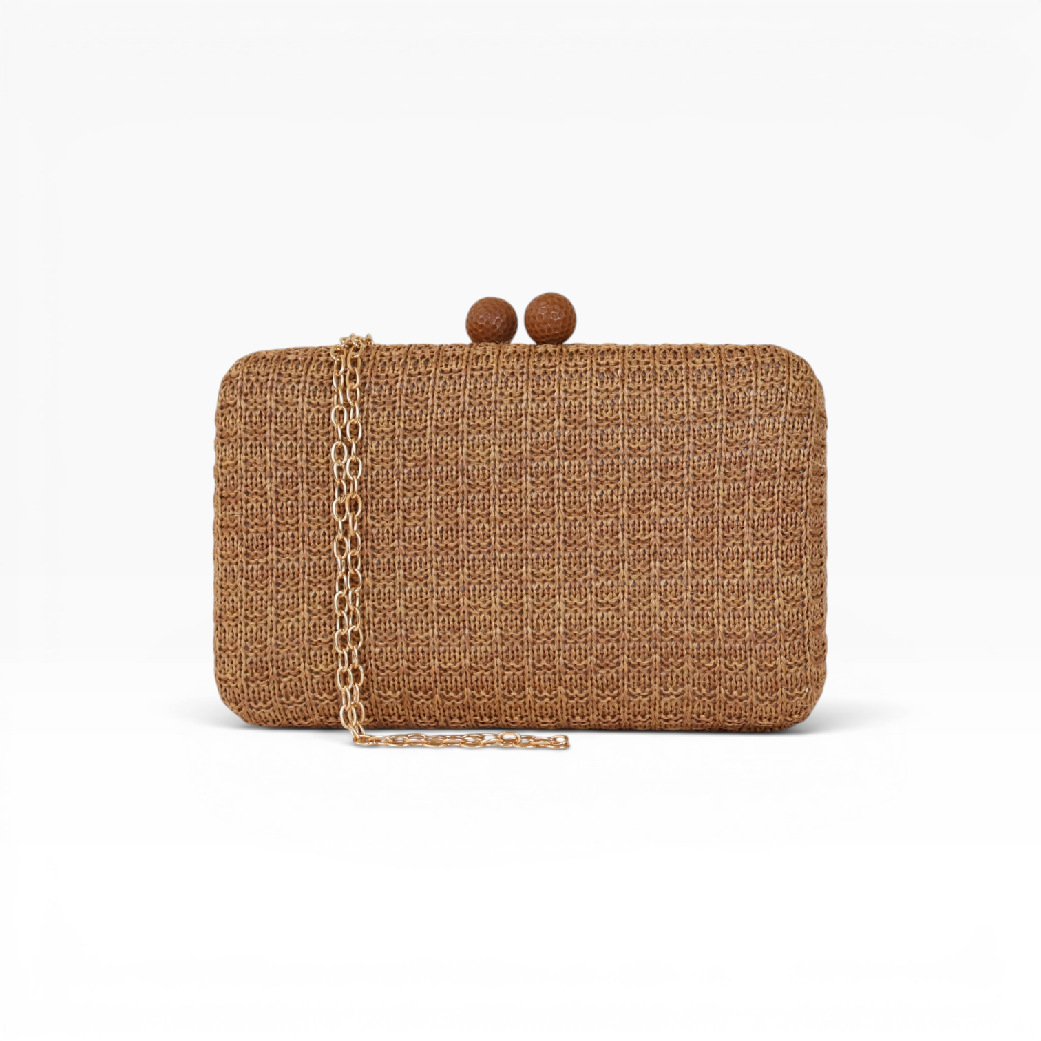 Bolsa Clutch Palha Marrom