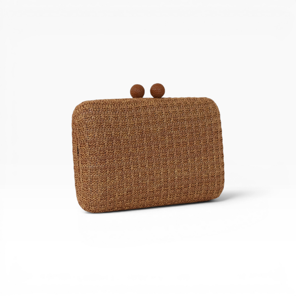 Bolsa Clutch Palha Marrom
