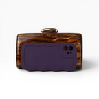 Bolsa Clutch Festa Acrílico Marrom