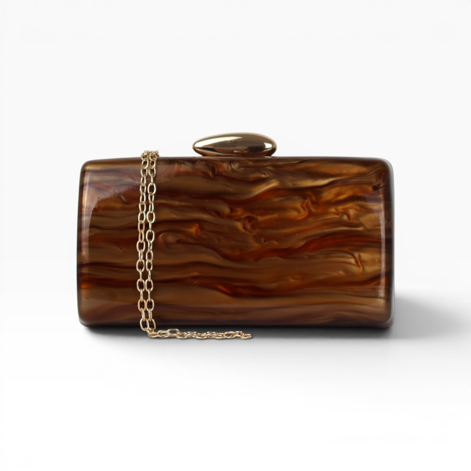 Bolsa Clutch Festa Acrílico Marrom
