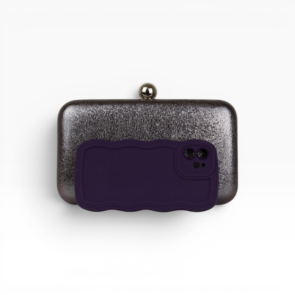 Bolsa Clutch Festa Prata Envelhecida