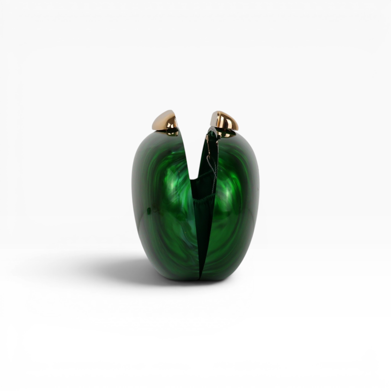 Bolsa Festa Clutch Oval Acrílico Perolado Verde