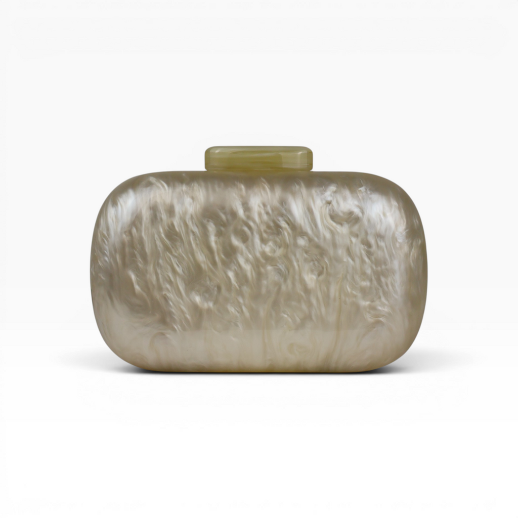 Bolsa Festa Clutch Acrílico Bege