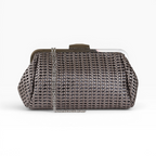 Bolsa de Mão Pouch Prata Envelhecida