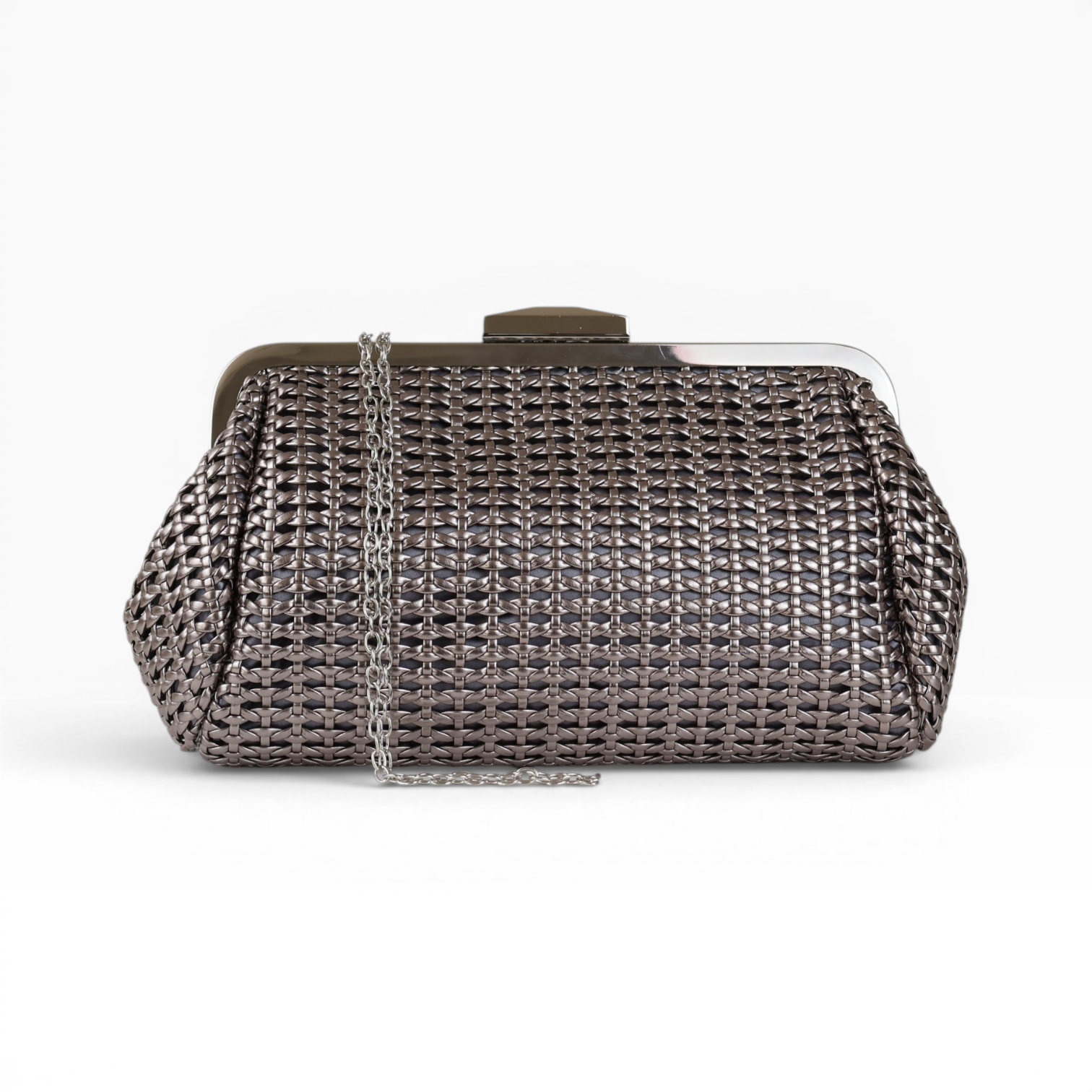 Bolsa de Mão Pouch Prata Envelhecida