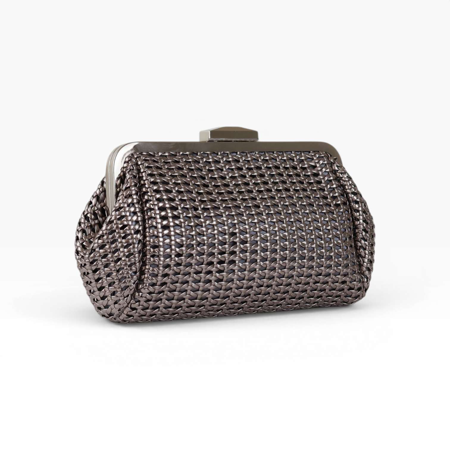 Bolsa de Mão Pouch Prata Envelhecida