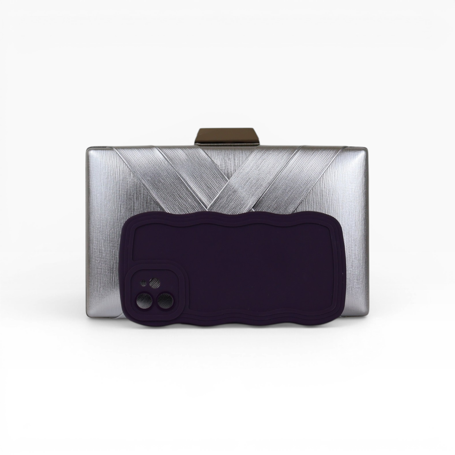 Bolsa Clutch Festa Prateada