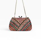 Bolsa Festa Clutch Pedraria Strass Colorida