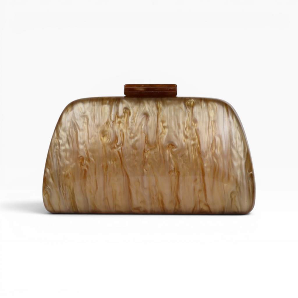 Bolsa Festa Clutch Acrílico Marrom - ReUse
