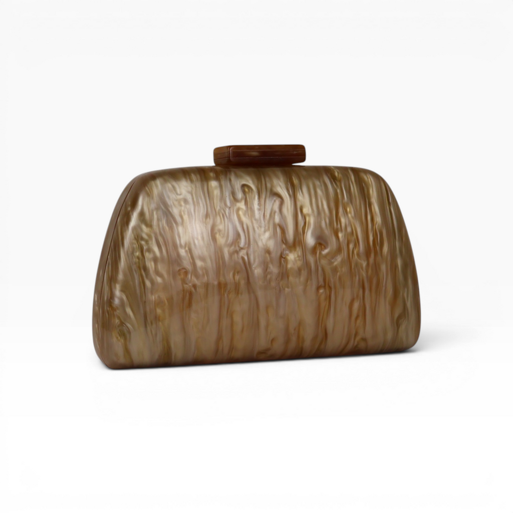 Bolsa Festa Clutch Acrílico Marrom - ReUse