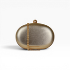 Bolsa Clutch Festa Oval Dourada - ReUse