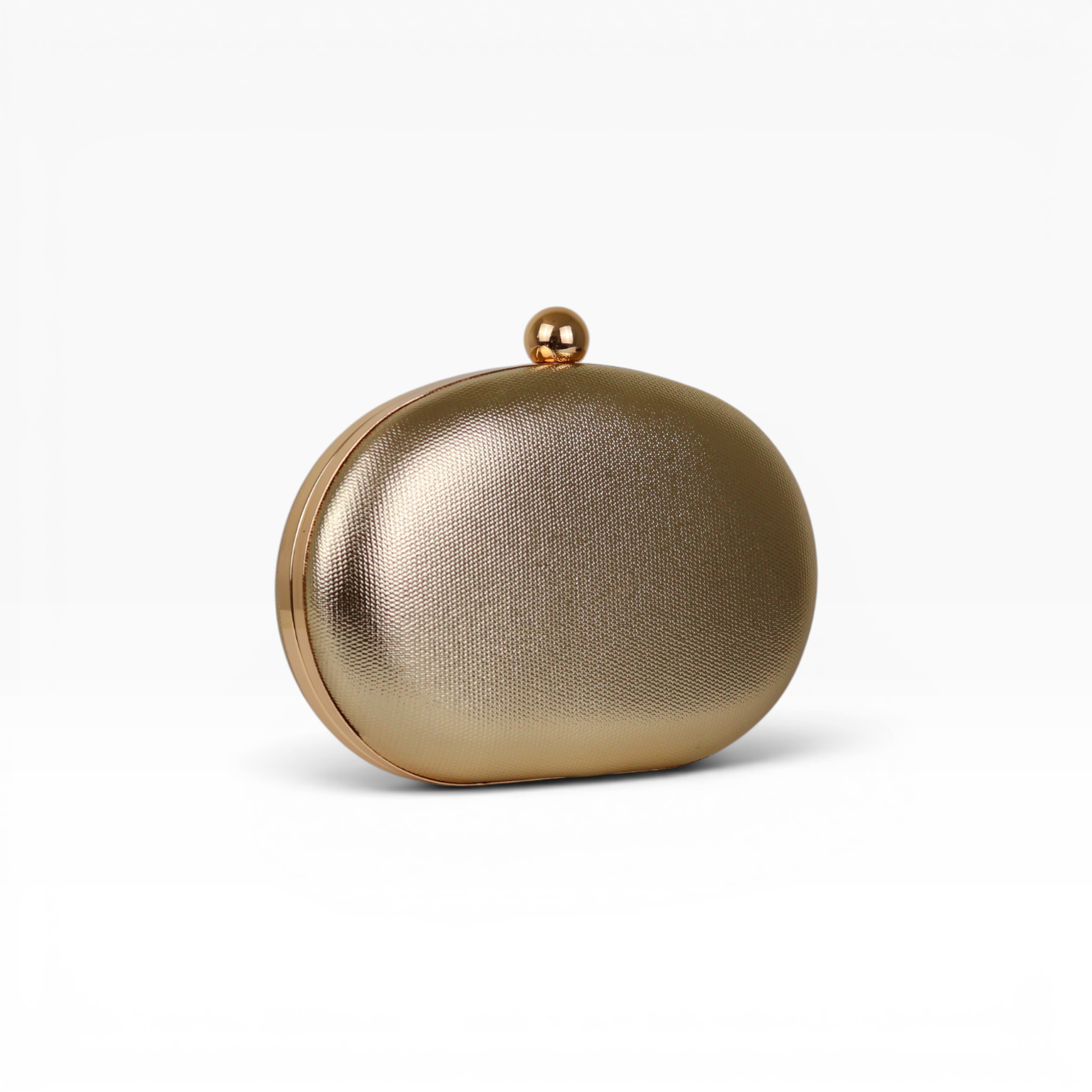 Bolsa Clutch Festa Oval Dourada - ReUse