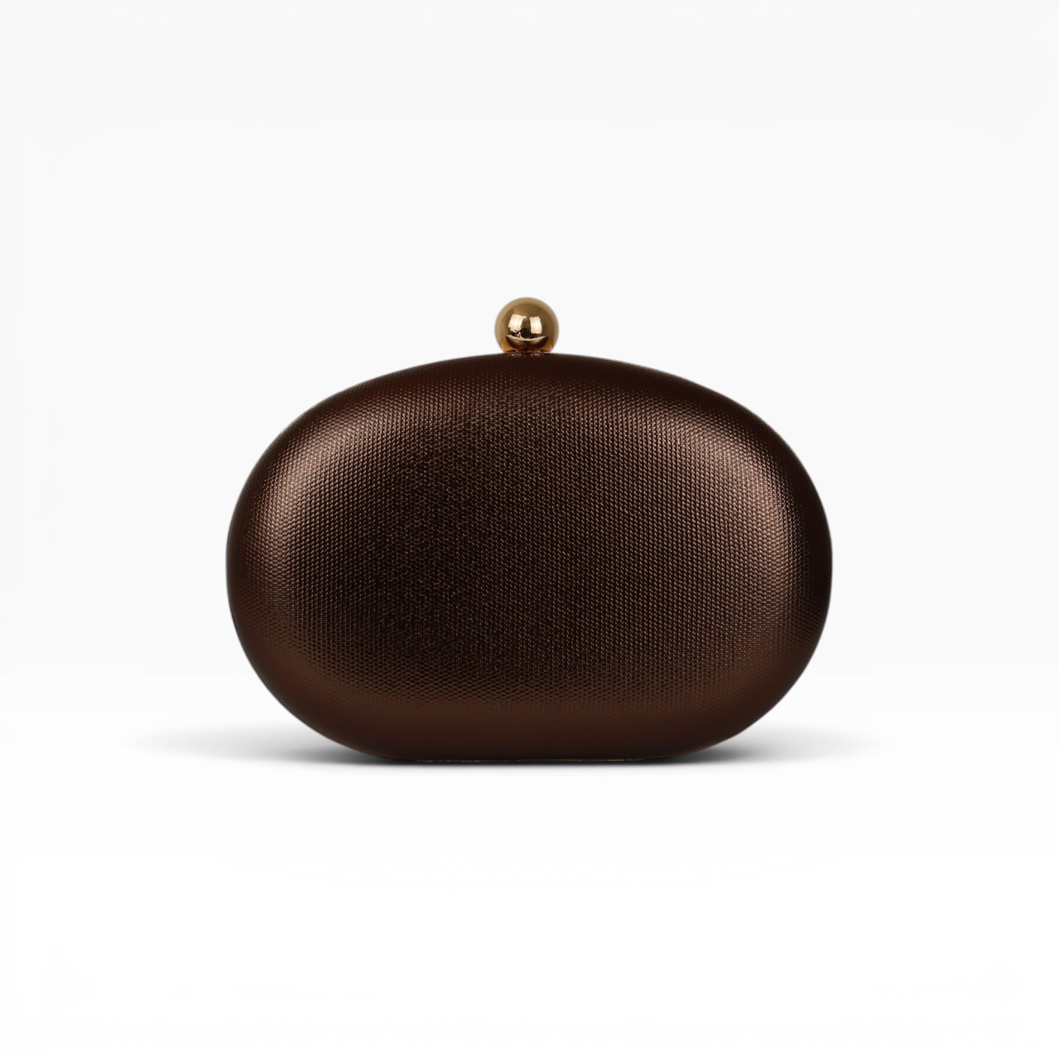 Bolsa Clutch Festa Oval Marrom