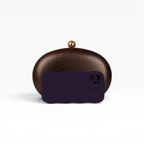 Bolsa Clutch Festa Oval Marrom